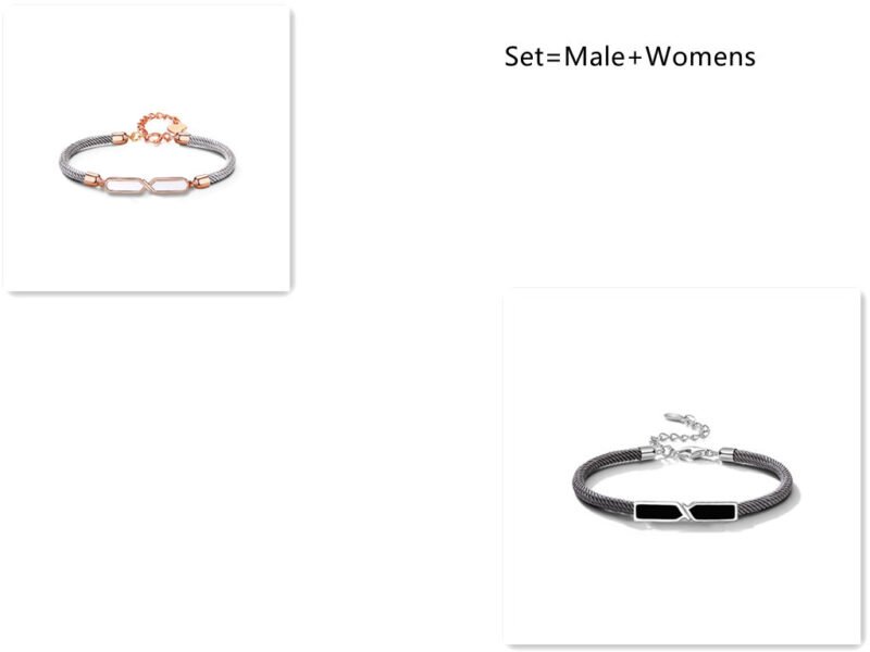 Mobius Sterling Silver Couple Bracelets A Pair Of Niche Designs - Image 7