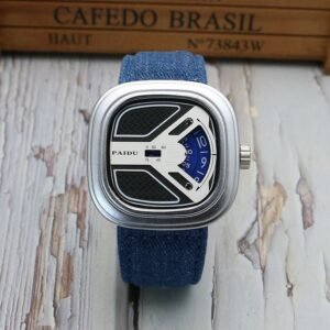 Men's Fashion Watch All Match Leather Belt Quartz Watch - Image 4