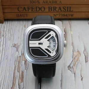 Men's Fashion Watch All Match Leather Belt Quartz Watch - Image 2