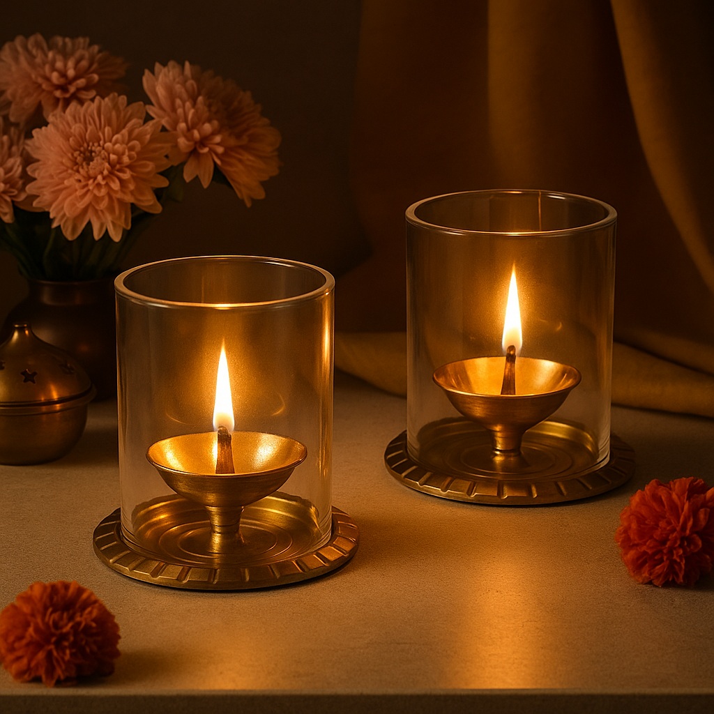 20250807_1652_Brass Diya Elegance_remix_01k2245w0few1bj4xkmjaent8j