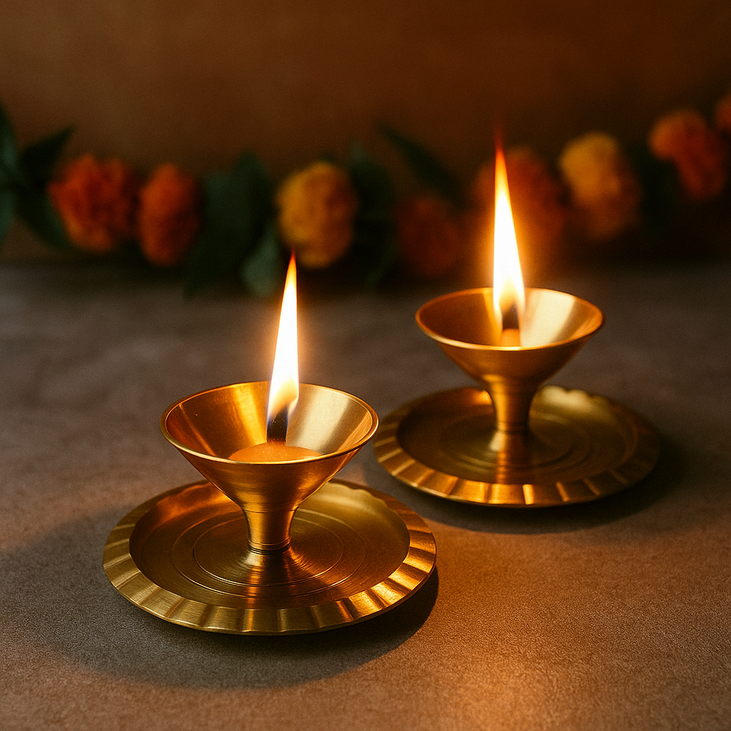 20250807_1741_Golden Brass Diyas_remix_01k2270rase74ab8zz7g90ke26