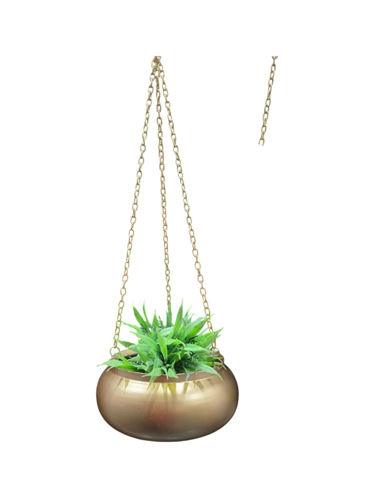 Modern Gold Hanging Planters (Set of 2) - Image 3