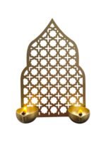 Handcrafted Mughal Jaali 2 Diya Wall Mount - Image 3