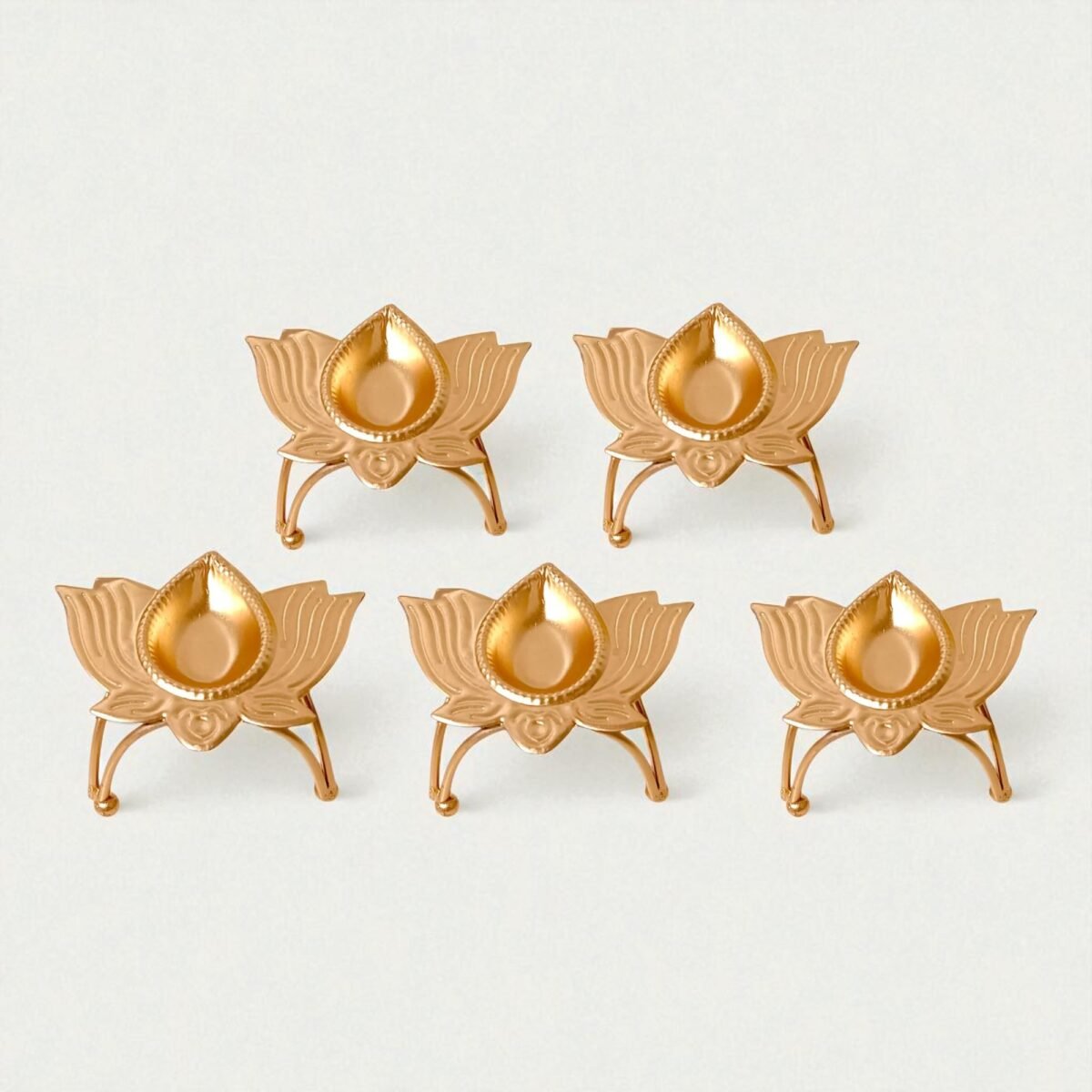 Panchdeep Kamal Diya Set oF 5 - Image 4