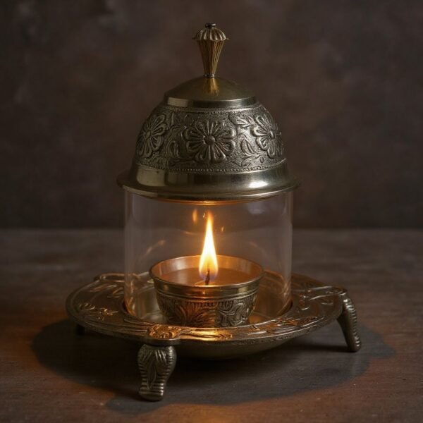 Antique Brass Akhand Diya Lantern
