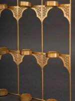 Antique Gold Mehrab 9-Tealight Holder - Image 4