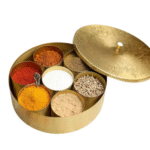 Artisan Brass Masala Dabba or The Moradabad Heritage Spice Box - Image 4