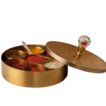 Artisan Brass Masala Dabba or The Moradabad Heritage Spice Box - Image 3