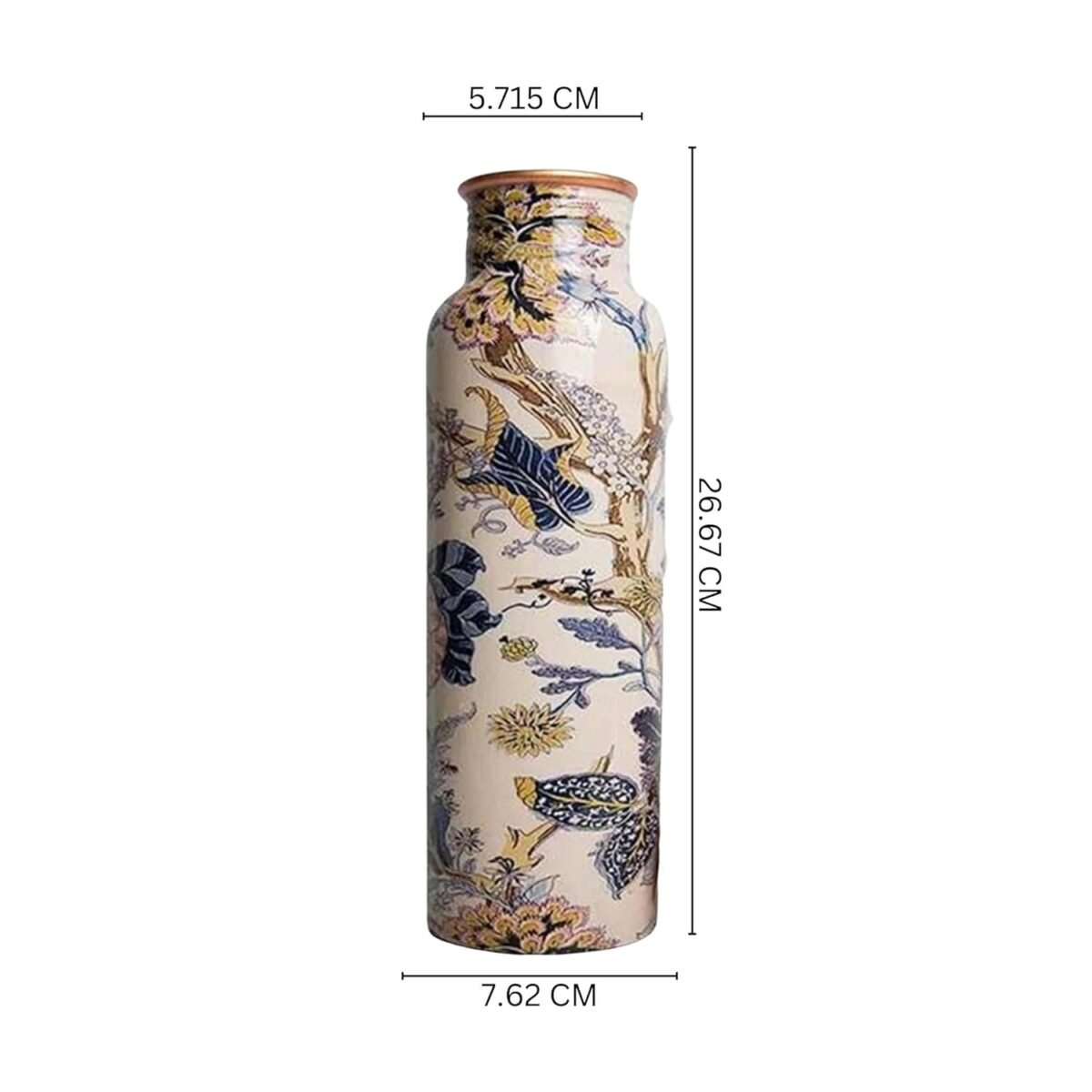 Vana Living Designer Insulated Water Bottle | Double Wall Stainless Steel Flask for Hot & Cold Drinks | Leakproof with Vintage Botanical Print | 750ml, BPA-Free | Premium Gift - Image 2