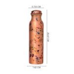 Aura Copper Designer Pure Copper Water Bottle (950ml) | Leakproof Ayurvedic Vessel with Modern Watercolor Floral Print | Stylish & Healthy Gift for Women - Image 5